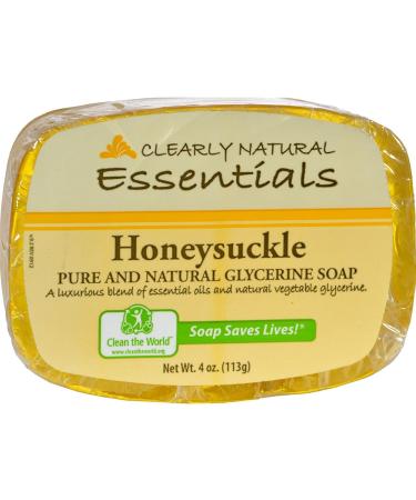 Clearly Natural Glycerine Bar Soap Honeysuckle - 4 oz - (Pack of 3)