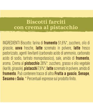Mulino Bianco Pistachio Baiocchi Biscotti - Palm Oil-Free Breakfast or Snack - 6 Servings of 3 Cookies - Buy Online on GoSupps.com