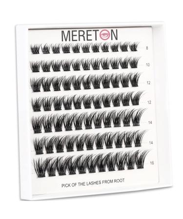 Cluster Lashes Stable D Curl 77pcs DIY Lash Extensions Thin Band Eyelash Clusters 10 12 14 16mm Individual Lashes Clusters Lashes Natural & Comfortable Lash Clusters Mereton Angle-1