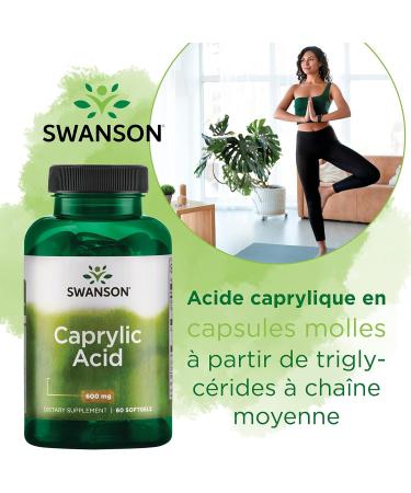 Swanson Caprylic Acid (Caprylic Acid) 600mg 60 Soft Capsules Highly Dosed Lab Tested Soy Free Gluten Free Non-GMO - Buy Online on GoSupps.com