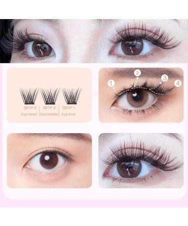 Fluffy Eyelash Clusters - No Glue Self-Adhesive Press on Lashes | Waterproof Extensions Kit for Natural Look - Shop Internationally - Buy Online on GoSupps.com