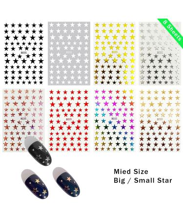3D Self-Adhesive Star Nail Art Stickers Decals - Manicure Accessories - Buy Online on GoSupps.com