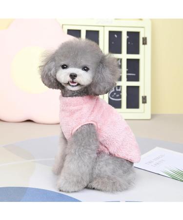 Yaodhaod Winter Fleece Dog Sweater for Small Dogs & Cats | Warm Autumn & Winter Clothing for Yorkies Chihuahuas & Puppies - Size L Pink - Buy Online on GoSupps.com