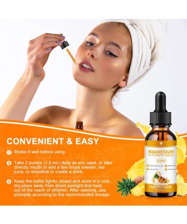 Magnesium Glycinate Liquid Drops. High Absorption Magnesium Liquid Supplement, with Cellulose Fiber, Vitamin B6, C, D, Zinc,for Sleep, Nerve, Energy, Muscle, Bone, Calm & Digestion, 2 Fl oz 2 Fl Oz (Pack of 1) - Buy Online on GoSupps.com