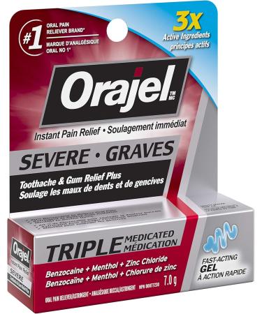 Orajel Severe Toothache and Gum Relief Plus Triple Medicated Gel 7-g - Buy Online on GoSupps.com