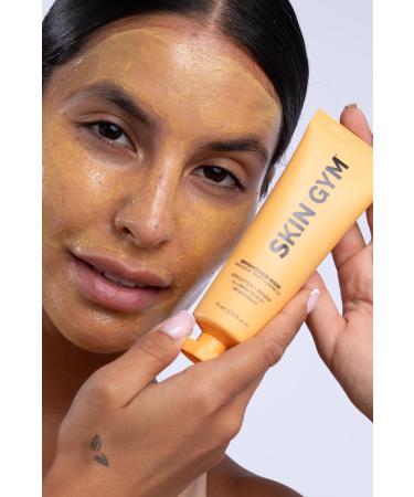 SKIN GYM BrightFace Facial Mask - Brightening Face Treatment with Ascorbic Acid Yuzu & Camu Camu - All Skin Types 2.53 Fl Oz - Buy Online on GoSupps.com