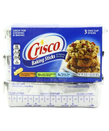 Crisco, All-Vegetable Shortening Sticks, 20 oz (3 ct) 1.25 Pound (Pack of 1)