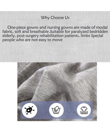 Shop Nursing Pants for Bedridden Patients | Tear Away Cotton Pants for Post-Surgery & Incontinence - Grey Large - Buy Online on GoSupps.com
