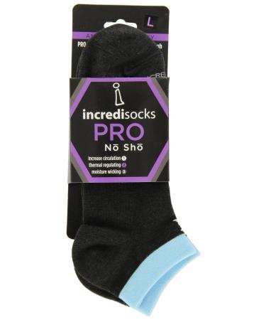 incrediwear Pro no-sho Large Socks Blue