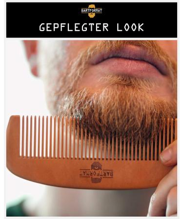 High-Quality Beech Wood Beard Comb (13cm) | Antistatic Easy-Combability | Perfect Gift for Men - Buy Online on GoSupps.com