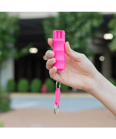SABRE RED Pink Pepper Spray Keychain for Women - Maximum Police Strength, Quick Release, Finger Grip, 10-Foot Range, 25 Bursts - Help Fight Breast Cancer - Buy Online on GoSupps.com