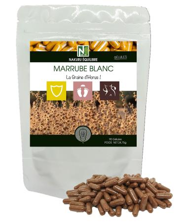 NAKURU | White Horehound | Balance Range | Made in France | “The Seed of Horus!” | (90 Capsules of 275mg / Net Weight: 24.5g)