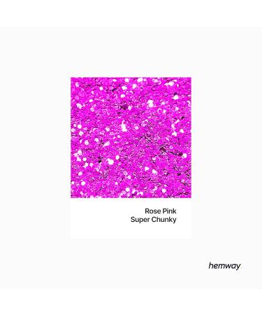 Hemway Premium Ultra Sparkle Rose Pink Glitter | Multi-Purpose Metallic Flake for Arts Crafts Nails Cosmetics & More | Super Chunky 100g / 3.5oz - Buy Online on GoSupps.com
