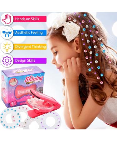 Hair Gem Stamper Deluxe Set - 180 Hair Gems - Ultimate Styling Tool for Girls, Kids, and Women - Buy Online on GoSupps.com