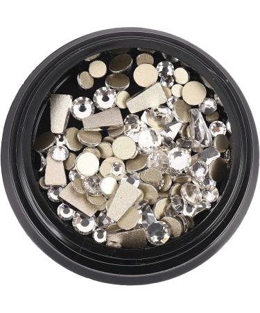 Casstad 1 Box Square Flatback Glass Nail Rhinestones Mixed Nail Art Decoration Stones Shiny Gems Manicure Accessories 4 Models T-Shaped 2x4x6Mm Silver Diamond - Buy Online on GoSupps.com