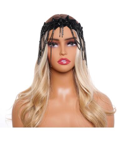 choyaxo 1920s Flapper Great Gatsby Accessories Set 1920s headpiece Roaring 20s Headband Long Gloves for Women Black Standard - Buy Online on GoSupps.com