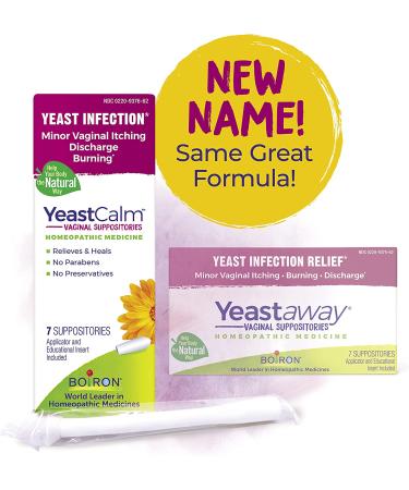 Boiron YeastCalm Homeopathic Suppositories - 7 Count for Yeast Infections, Burning, Discharge & Itching - Buy Online on GoSupps.com
