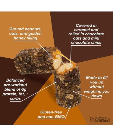 Honey Stinger Oat + Honey Bar Chocolate Chocolate Chip Energy Packed Food to Prepare for Exercise Endurance and Performance Sports Nutrition Snack Bar Pre-Workout Protein Gluten Free Box of 12 - Buy Online on GoSupps.com