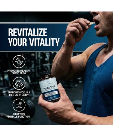 VITASEI Testronix Supplement - Energy and Muscle Supplements for Health - 60 Capsules 60 Count (Pack of 1) - Buy Online on GoSupps.com