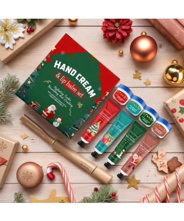 Christmas Hand Cream | Nourishing Hand and Lip Care | Travel Size Lip Balm - For Students Winter Travel Mothers Friends Wives Beauty Lovers Professionals - Buy Online on GoSupps.com