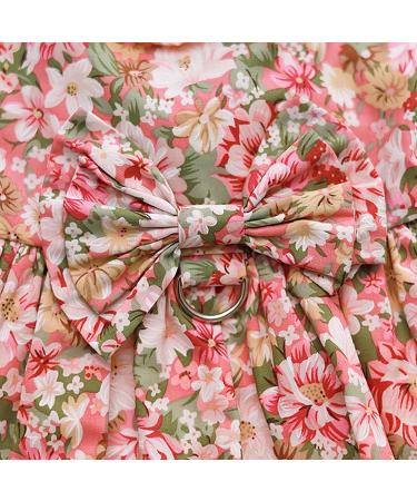 Petyoung Floral Cat Clothes & Leash - Pink XL Princess Dress for Dogs & Cats - Buy Online on GoSupps.com