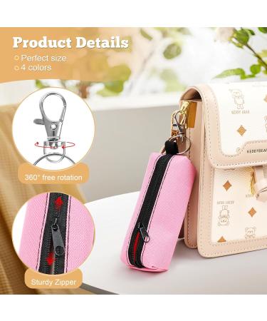 4PCS Lip Balm Holder Set - Keychain Zipper Lip Gloss & Chapstick Holder - Perfect Gift for Women - Buy Online on GoSupps.com