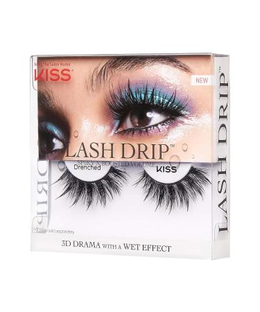 KISS Lash Drip Spiky X Boosted Volume False Eyelashes - Unique Wet Look & Hydrated Effect - Drenched Style - 1 Pair - Buy Online on GoSupps.com