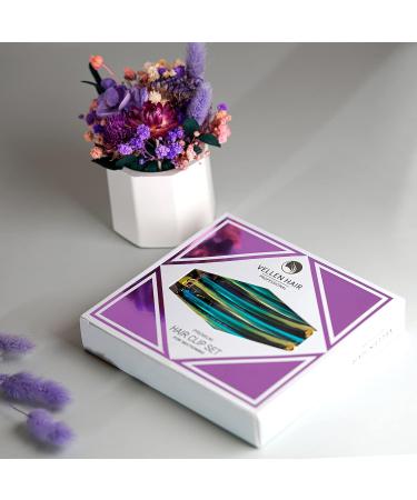 Vellen Hair Clips 10 Pack - Professional Styling Metall Hair Clips - Yellow/Aqua Ombre Design - Buy Online on GoSupps.com