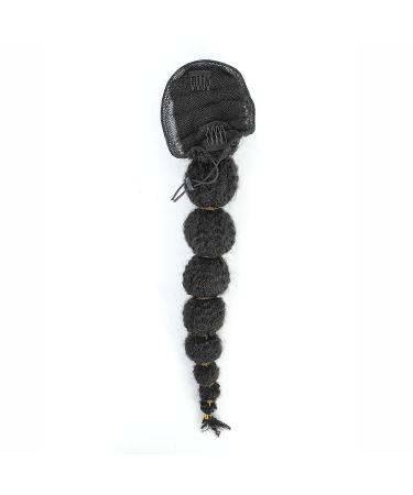 Miyamarch 18 Drawstring Ponytail for Black Women - Bubble Lantern Braid Protective Style Hair Extension - Afro Puff Curly Braided Clip-On Ponytail (18 Inch 1B) - Buy Online on GoSupps.com