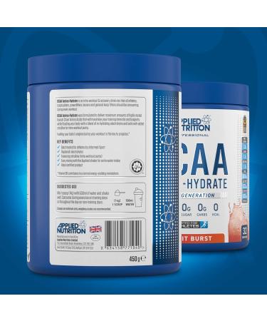 Applied Nutrition BCAA Powder 450g - Fruit Burst Flavor | BCAAs Intra Workout & Recovery Drink - 32 Servings - Buy Online on GoSupps.com