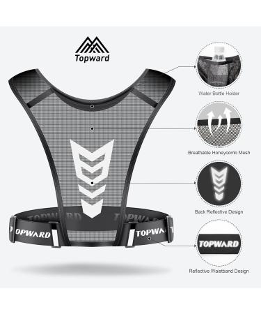 Topward Running Vest Reflective Cell Phone Bag | Waterproof Adjustable Jogging Holder for Smartphones | Men & Women Exercise & Gym Workout - Buy Online on GoSupps.com