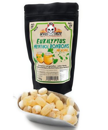 RED DEVILS TASTE Eucalyptus Menthol Sweet Honey Menthol Candies 200g with zipped pouch