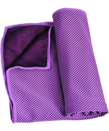 Cooling Towel Foldable Portable Absorb Sweat Microfiber Chilly Ice Towel for Sports Travel Yoga (Purple) - Buy Online on GoSupps.com