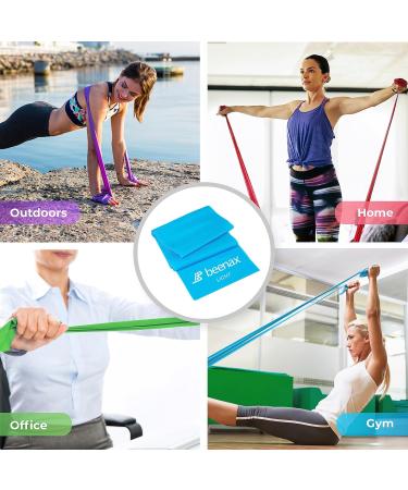 Beenax Resistance Bands Set of 3 - Exercise Bands for Muscle Building and Flexibility - Ideal for Pilates, Yoga, Strength Training and Rehabilitation - Men & Women - Buy Online on GoSupps.com