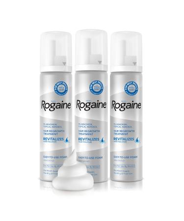Men's Rogaine 5% Minoxidil Foam for Hair Loss and Hair Regrowth  Topical Treatment for Thinning Hair  3-Month Supply