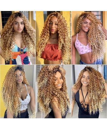 GoGo Curl Crochet Hair 18inch Ombre Deep Wave Synthetic Twist Braid Extensions (6 Packs, 27/613) - Buy Online on GoSupps.com