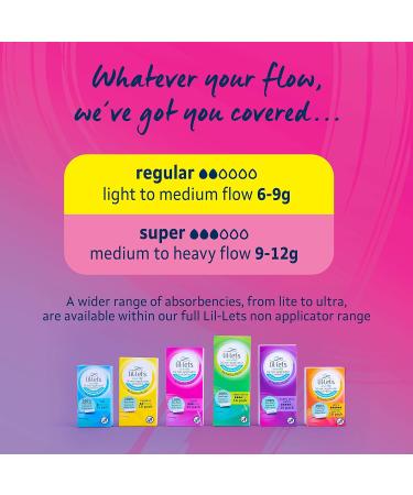 Lil-Lets Cardboard Applicator Super Tampons X 144 | 12 Packs of 12 Tampons | Medium to Heavy Flow - Buy Online on GoSupps.com