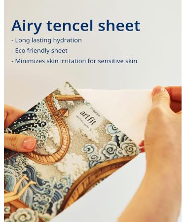 Art Fit Moisture Calming Mask Sheet - Korean Ceramide Hydrating Facial Mask for Dry Skin - Soothing & Replenishing - Aromatherapy Skincare - Pack of 5 - Buy Online on GoSupps.com