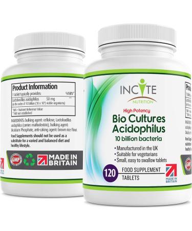 Acidophilus Bio Cultures 10 Billion CFU - 120 Easy Swallow Tablets - Buy Online on GoSupps.com