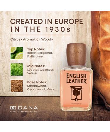 Dana English Leather Aftershave Splash (8 fl oz) & Cologne (8 fl oz) Bundle Rich & Sensual Scent for Men Classic Fragrances - Buy Online on GoSupps.com