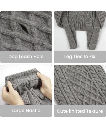 Warm Winter Dog Sweater for Small Dogs | Christmas Fleece Sweater for French Bulldog & Chihuahua - Gray XS - Buy Online on GoSupps.com