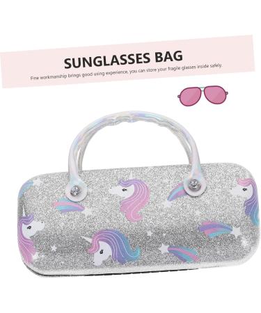 Buy PartyKindom 2pcs Portable Glasses Case - Chic Flocking Travel Protective Cover | Silver 16.00X7.00X4.00CM | International Shipping Available - Buy Online on GoSupps.com