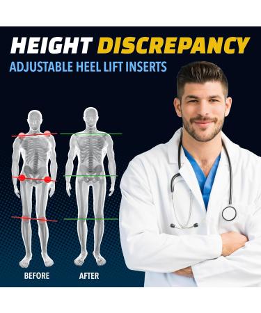 Adjustable Heel Lifts for Men & Women - 3 Layers (1/8" to 3/8") | Height Discrepancy & Achilles Tendonitis | Comfortable Shoe Inserts - Buy Online on GoSupps.com