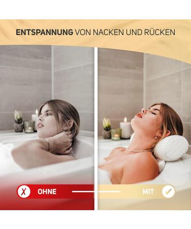 VYBELLE 4D Bath Pillow - Ergonomic Neck & Back Support | Luxury Bath Tub Pillow with Carrying Bag | Designed in Germany - Buy Online on GoSupps.com