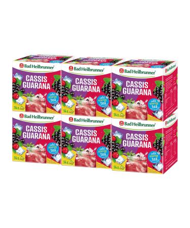 Bad Heilbrunner Cold Energy Tea Cassis Guarana - Black Currant Pyramid Bags | Boost Energy with Vitamin B6 - 6 x 14 Bags - International Shipping - Buy Online on GoSupps.com