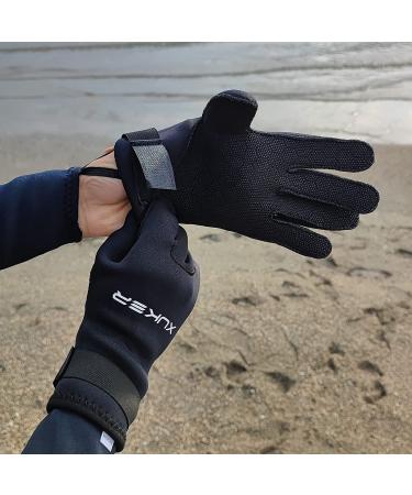 XUKER Water Gloves 3mm Neoprene Five Finger Wetsuit Gloves - Black Large - Buy Online on GoSupps.com