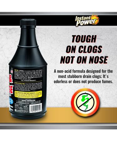 Instant Power Hair and Grease Drain Opener - 20 oz Liquid Drain Cleaner and Clog Remover - Buy Online on GoSupps.com