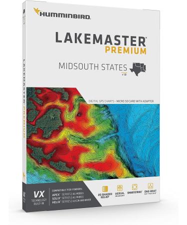 Humminbird 602005-1 LakeMaster Premium Midsouth States V1 - Best Mapping for Southern Lakes - Buy Online on GoSupps.com