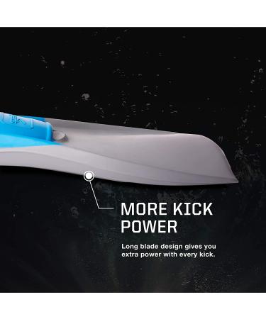Speedo Unisex Swim Training Fins - Men's 8-9 | Women's 9.5-10.5 - White/Grey - Buy Online on GoSupps.com