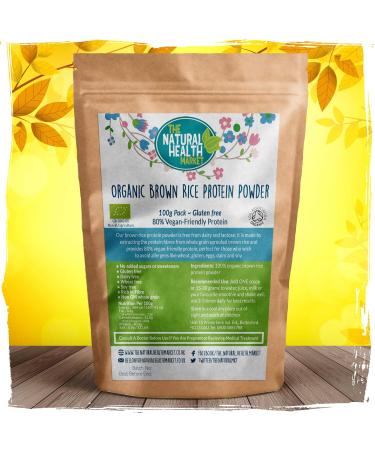 Organic Brown Rice Protein Powder by The Natural Health Market Vegan Protein Source 80% Protein by Weight (100g) Brown Rice 100 g (Pack of 1) - Buy Online on GoSupps.com